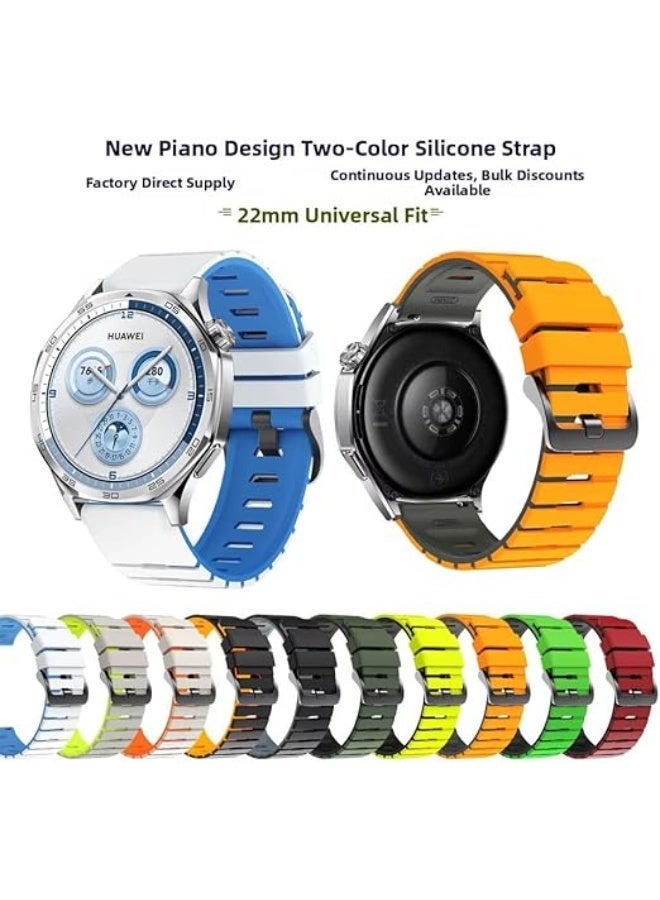 Fekra Luxury 22mm Silicone Strap For Huawei Watch GT6  | GT6 Pro | GT5  | GT4 | GT2 GT3  | Watch 4/4 Pro | Watch 3/3 Pro | GT3 | GT3 Pro | GT Runner - Image 3